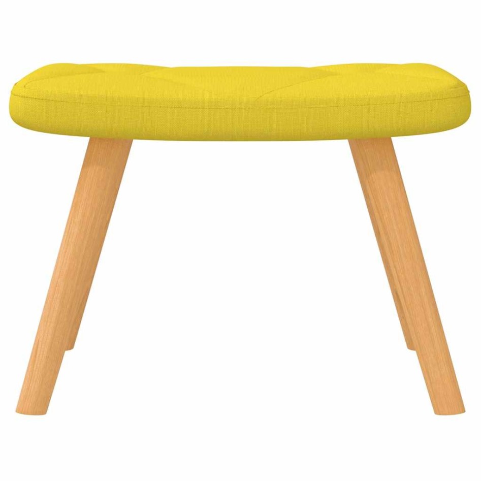 Silla mecedora con reposapiés tela amarillo
