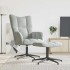 Sillón de relax con taburete de terciopelo gris