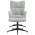 Sillón de relax con taburete de terciopelo gris
