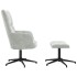 Sillón de relax con taburete de terciopelo gris
