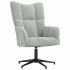 Sillón de relax con taburete de terciopelo gris
