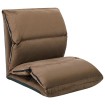 Tumbona de suelo plegable microfibra gris taupe