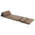 Tumbona de suelo plegable microfibra gris