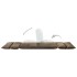 Tumbona de suelo plegable microfibra gris