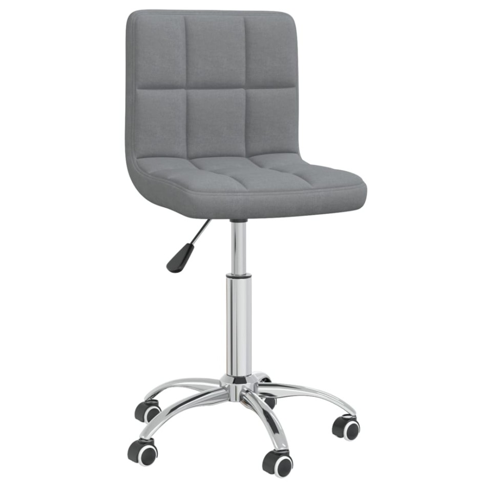 Silla de oficina giratoria de tela gris