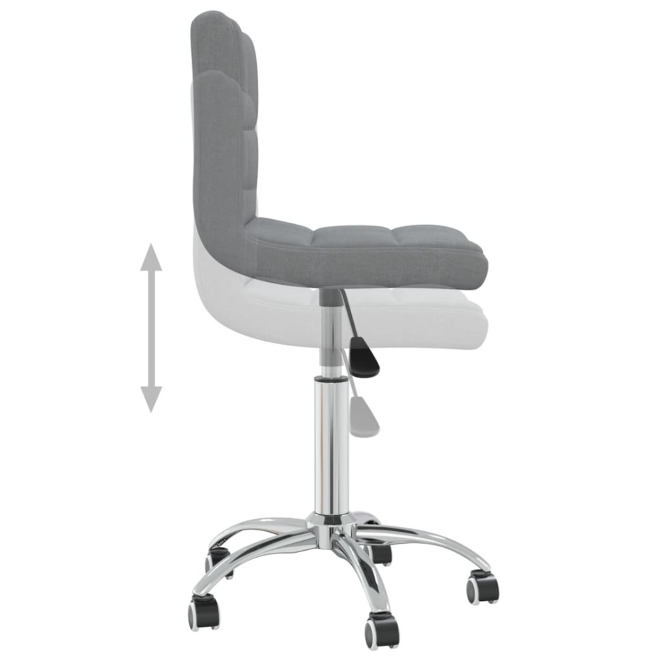 Silla de oficina giratoria de tela gris