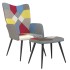 Silla de relax con taburete tela