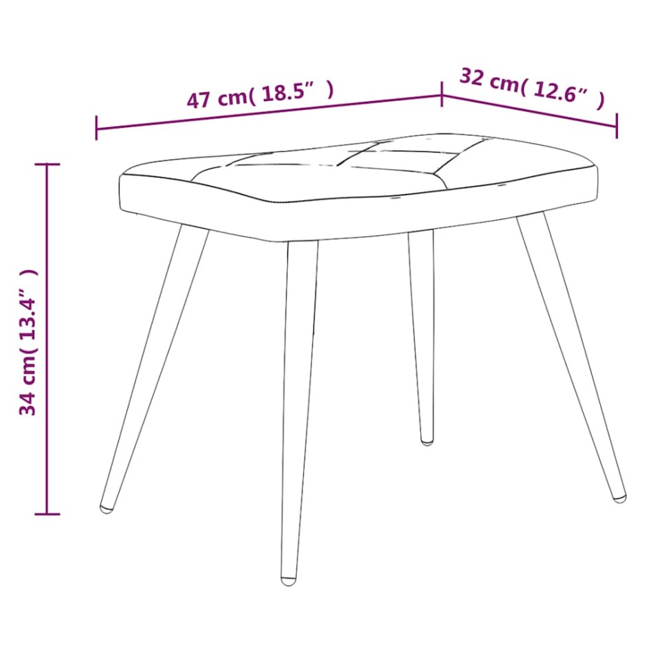 Silla de relax con taburete tela