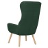 Sillón de relax de tela verde