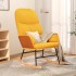 Silla mecedora de tela amarillo