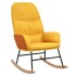 Silla mecedora de tela amarillo