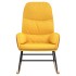 Silla mecedora de tela amarillo