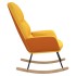Silla mecedora de tela amarillo