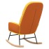 Silla mecedora de tela amarillo