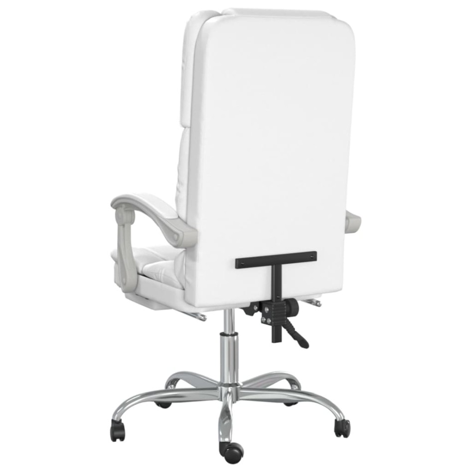 Silla de oficina reclinable masaje cuero sintético