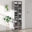 Zapatero de madera contrachapada gris Sonoma 54x34x183 cm