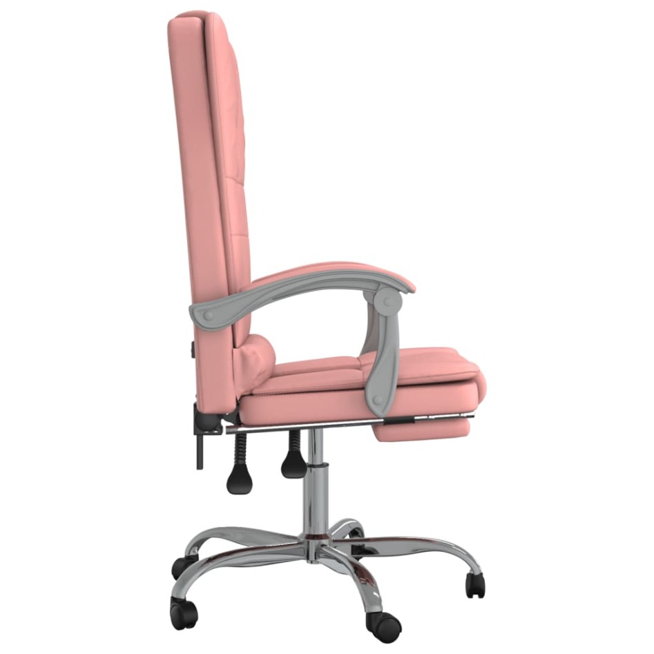 Silla de oficina reclinable masaje cuero sintético