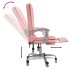 Silla de oficina reclinable masaje cuero sintético