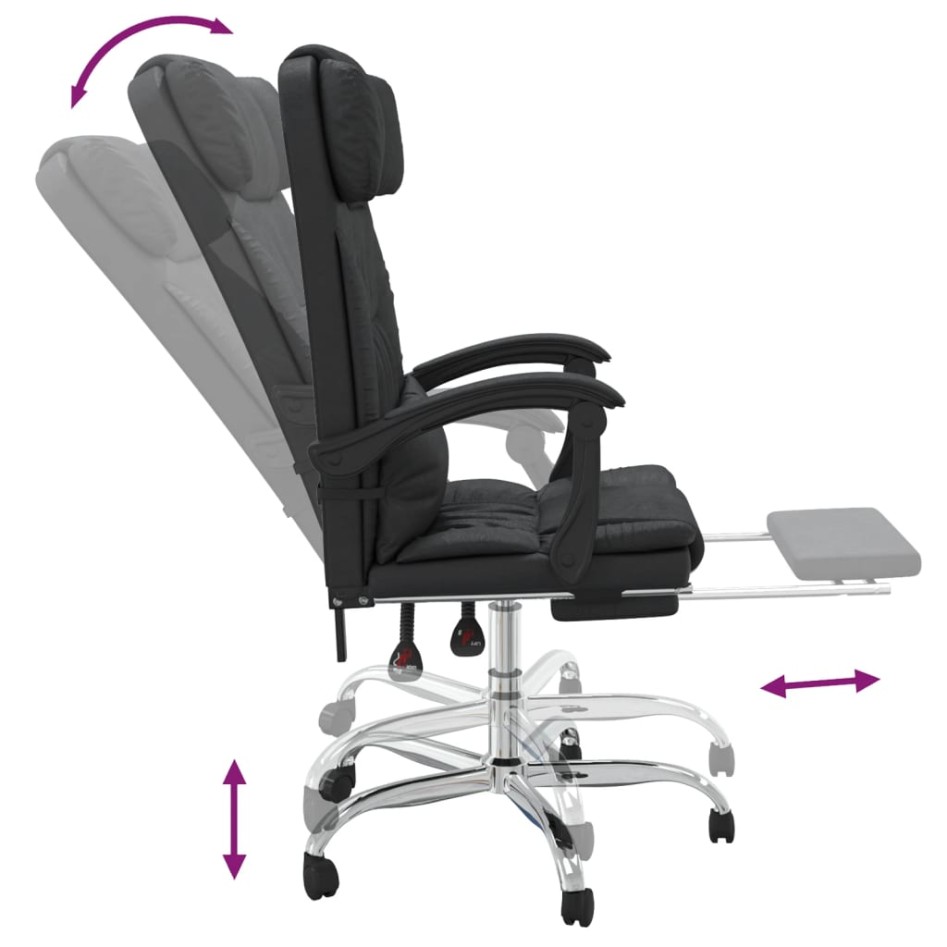 Silla de oficina reclinable masaje cuero sintético