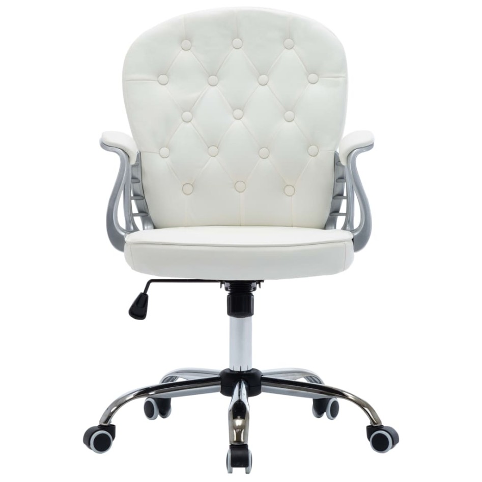 Silla de oficina giratoria de cuero sintético