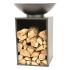 RedFire Chimenea de jardín con barbacoa y cubierta ONYX Classic 60
