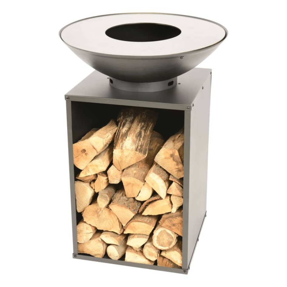 RedFire Chimenea de jardín con barbacoa y cubierta ONYX Classic 60