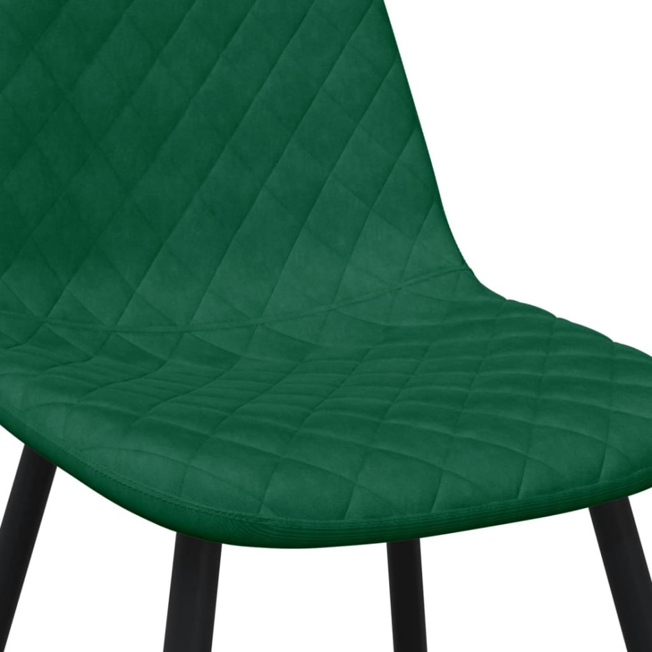 Sillas de comedor 4 unidades terciopelo verde