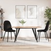 Sillas de comedor 2 unidades terciopelo negro
