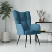Sillón de relax de terciopelo azul