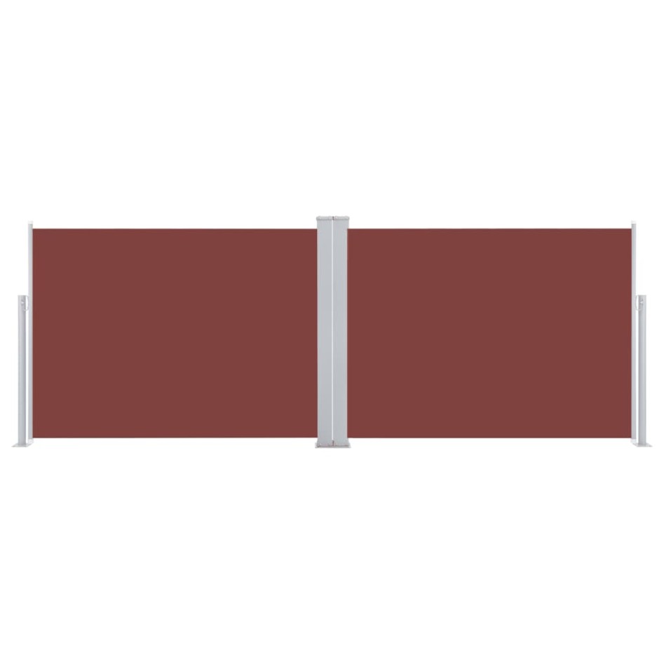 Toldo lateral retráctil marrón 100x1000