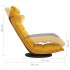 Silla de suelo giratoria de tela amarillo