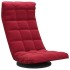 Silla de suelo giratoria de terciopelo rojo