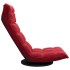 Silla de suelo giratoria de terciopelo rojo