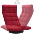 Silla de suelo giratoria de terciopelo rojo