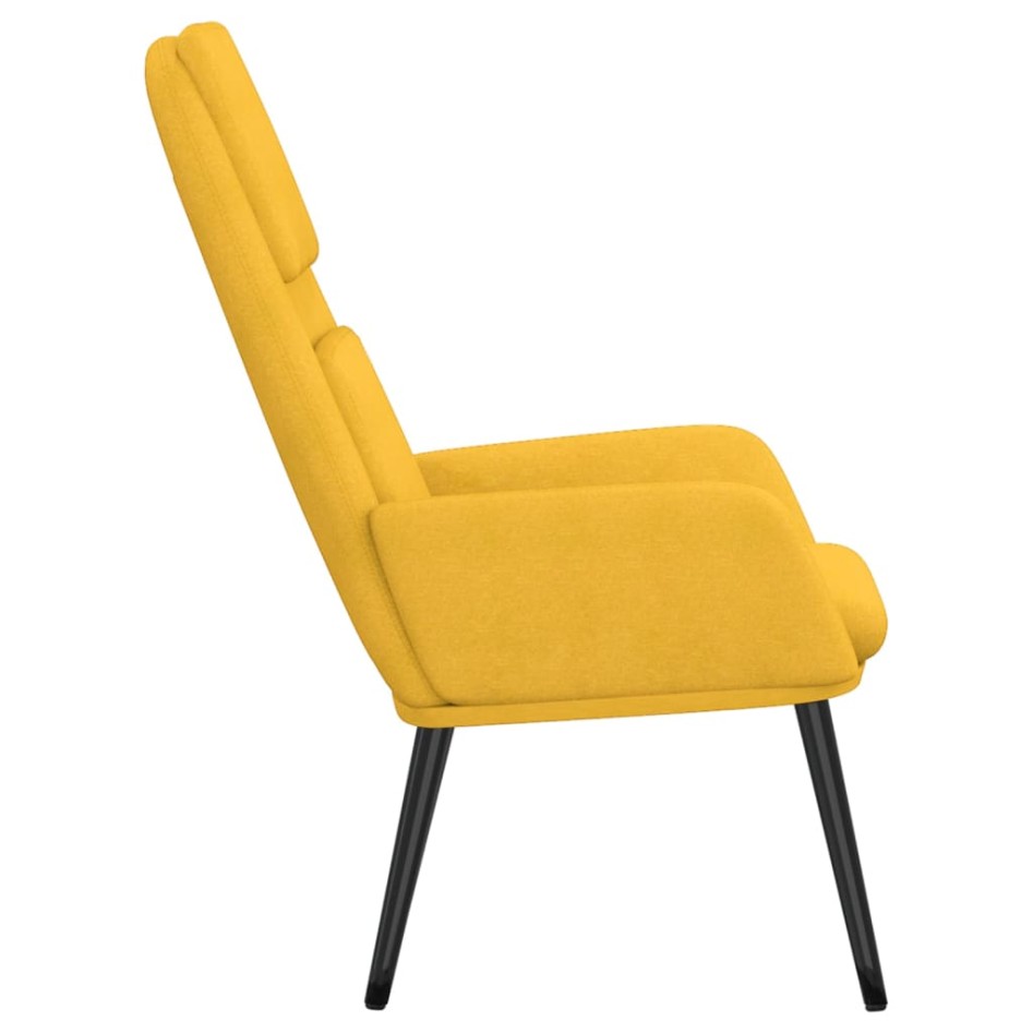Sillón de relax de tela amarillo