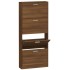 Mueble zapatero madera contrachapada marrón roble 59x17x150