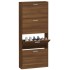 Mueble zapatero madera contrachapada marrón roble 59x17x150