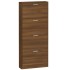 Mueble zapatero madera contrachapada marrón roble 59x17x150