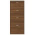 Mueble zapatero madera contrachapada marrón roble 59x17x150