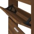 Mueble zapatero madera contrachapada marrón roble 59x17x150