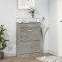 Mueble zapatero madera contrachapada gris hormigón 63x24x104