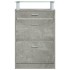 Mueble zapatero madera contrachapada gris hormigón 63x24x104