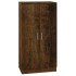 Mueble zapatero madera contrachapada roble ahumado 55x35x108