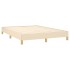 Cama sin colchón tela color crema 160x200