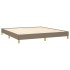 Cama sin colchón tela gris taupe 180x200