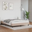 Estructura cama sin colchón cuero sintético capuchino 140x190cm