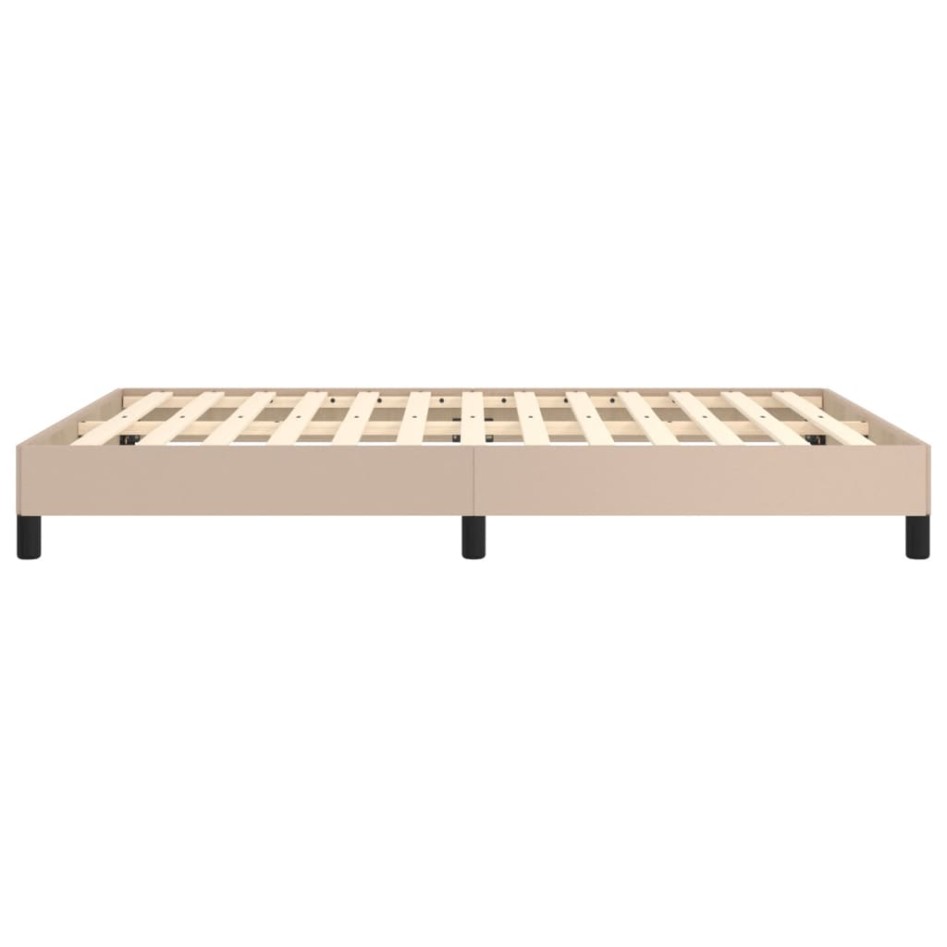 Estructura cama sin colchón cuero sintético capuchino