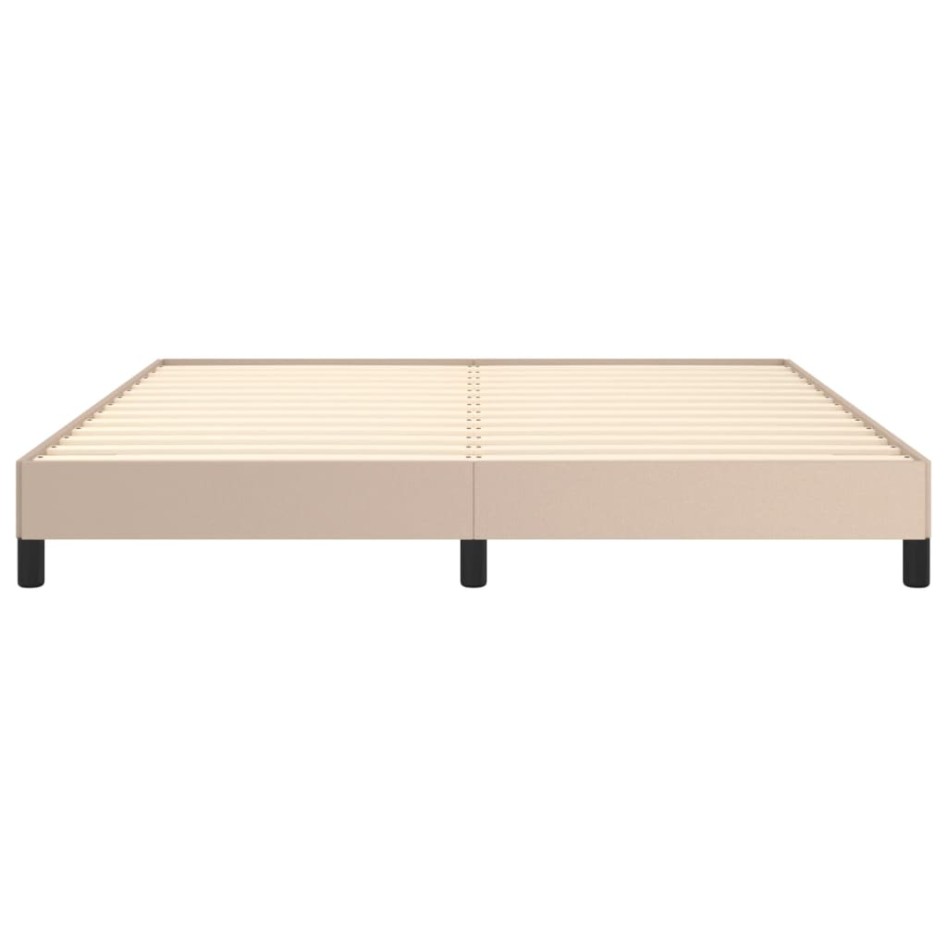 Estructura cama sin colchón cuero sintético capuchino