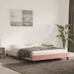 Estructura de cama sin colchón terciopelo rosa 140x200 cm