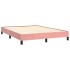 Estructura de cama sin colchón terciopelo rosa 140x200